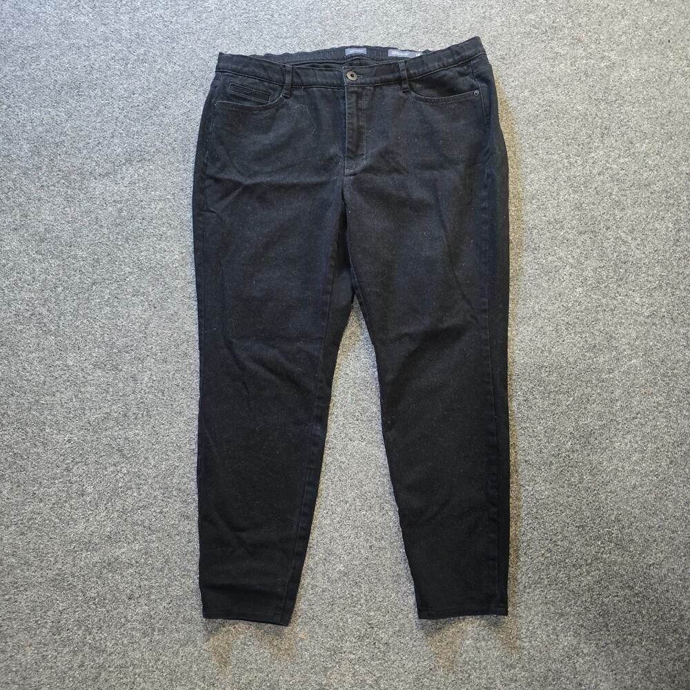J Jill Jeans Womens Size 18 Black Denim Premium Flex High Rise Leggings Casual